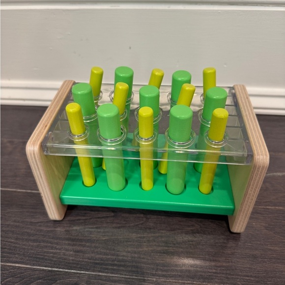 LOVEVERY Other - Lovevery Colorful Wooden The Companion Post Stand Peg Learning Toy Baby Toddler